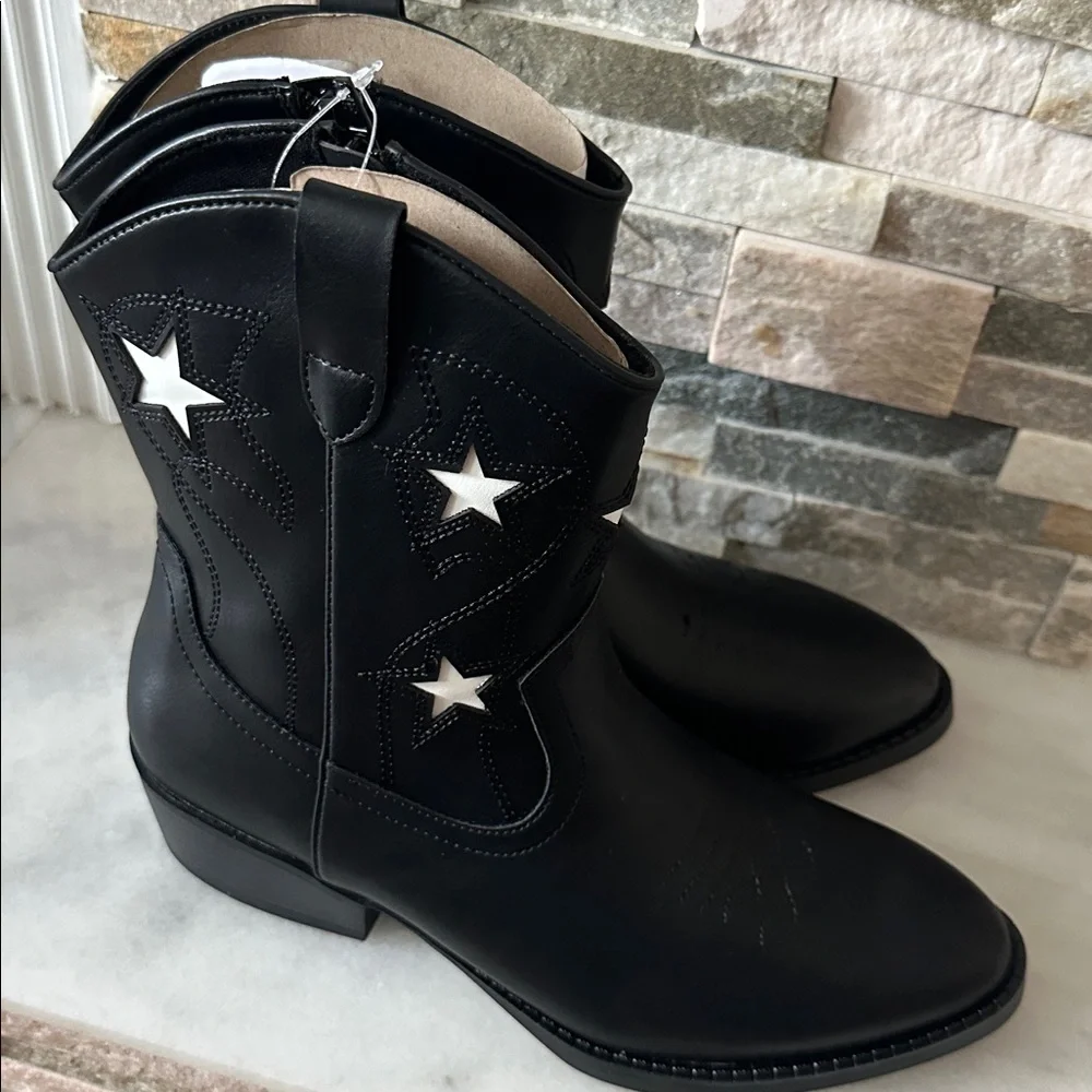 Wonder Nation Big Girls Star Western Cowgirl Boots Size 6